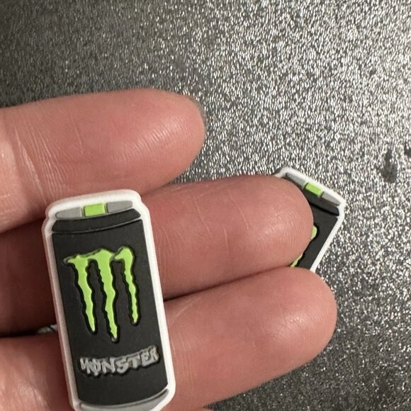 Monster Energy Drink Can Shoe Charm | Fits Crocs | Black & Green Jibbitz Style - Picture 2 of 4